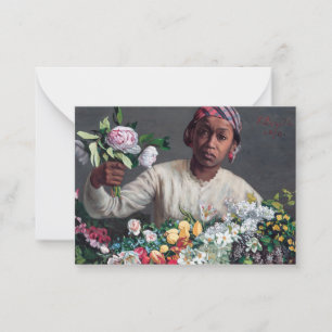 Frederic Bazille - Young Woman with Peonies Card