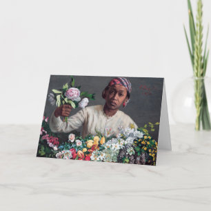 Frederic Bazille - Young Woman with Peonies Card