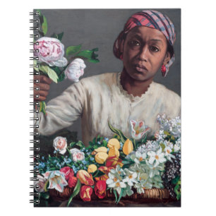 Frederic Bazille - Young Woman with Peonies Notebook