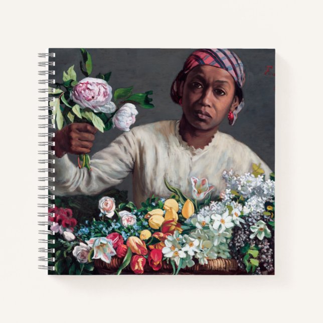 Frederic Bazille - Young Woman with Peonies Notebook (Front)