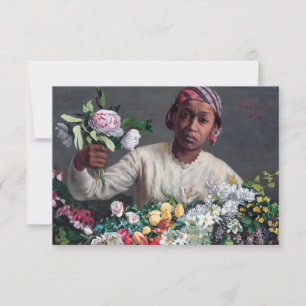 Frederic Bazille - Young Woman with Peonies Thank You Card
