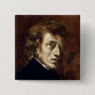 Frederic Chopin 1838 2 Inch Square Button