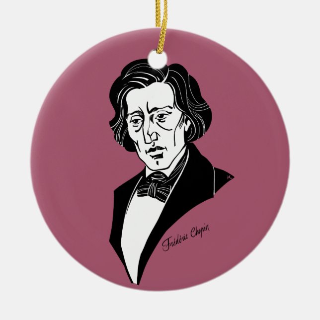 Frederic Chopin Ceramic Ornament (Front)