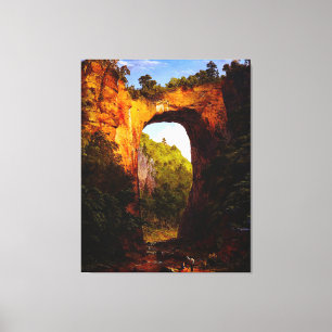 FREDERIC CHURCH The Natural Bridge, Virginia 1852 Canvas Print