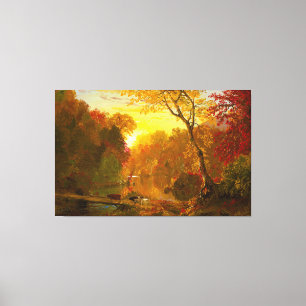 FREDERIC E. CHURCH - AUTUMN IN NORTH AMERICA 1856 CANVAS PRINT
