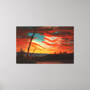 FREDERIC E. CHURCH - OUR BANNER IN THE SKY - 1861 CANVAS PRINT