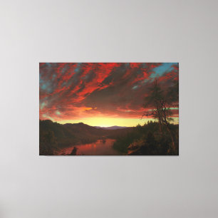 FREDERIC E. CHURCH Twilight in the Wilderness 1860 Canvas Print