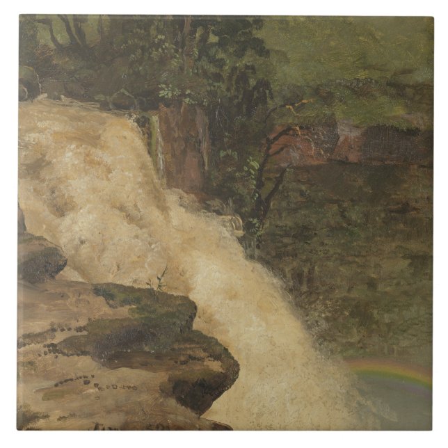 Frederic Edwin Church - A Waterfall in Colombia Tile (Front)