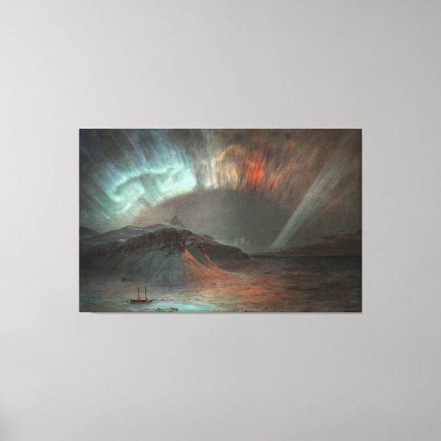 FREDERIC EDWIN CHURCH - AURORA BOREALIS - 1865 -  CANVAS PRINT (Front)