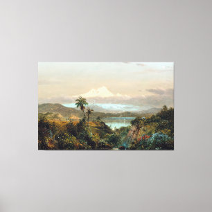 FREDERIC EDWIN CHURCH - Cayambe - 1858 - Luminism  Canvas Print