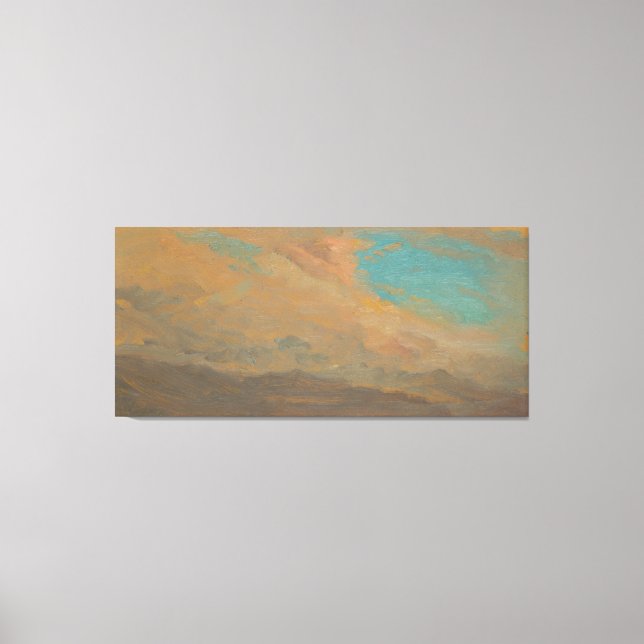 Frederic Edwin Church - Cloudy Sky over Mountains Canvas Print (Front)