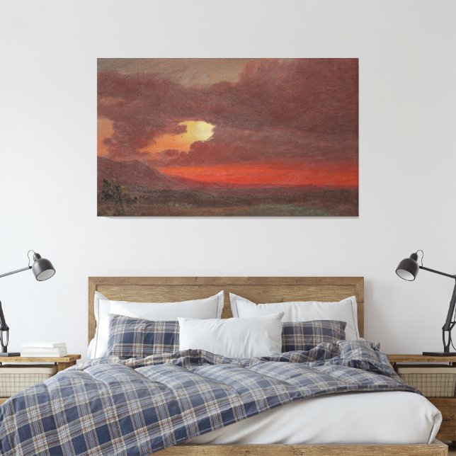 Frederic Edwin Church - Sunset  Canvas Print (Insitu(Bedroom))