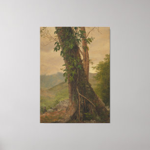 Frederic Edwin Church - Tree trunk Canvas Print
