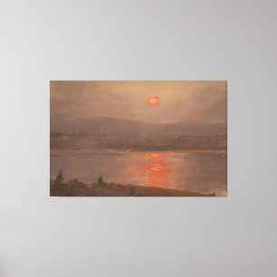Frederic Edwin Church - View Across the Hudson Canvas Print