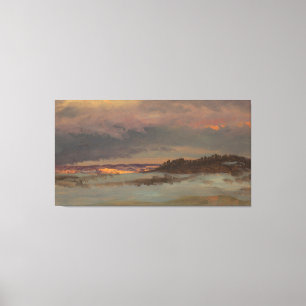 Frederic Edwin Church - Watch Tower in Italy Canvas Print