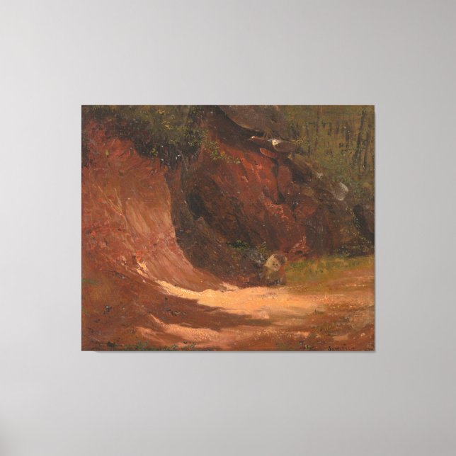 Frederic Edwin Church - Winter Landscape, View of  Canvas Print (Front)