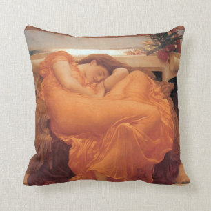 Frederic Leighton Flaming June Throw Pillow