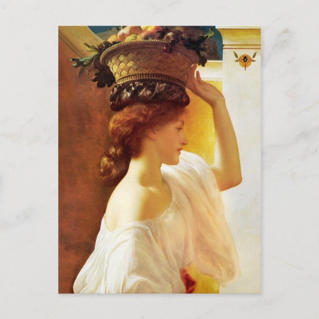 Frederic Leighton Girl with basket of fruit CC0953 Postcard (Front)