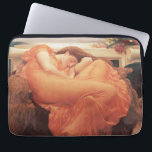 Frederic Lord Leighton Flaming June Square Art Laptop Sleeve<br><div class="desc">Flaming June is a 1895 oil painting by Frederic Lord Leighton. It depicts a reclining female figure in a fiery orange dress,  surrounded by lush vegetation. The painting is considered to be one of Leighton's masterpieces,  and it is often interpreted as a symbol of summer heat and passion.</div>