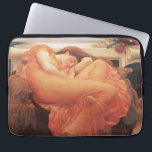 Frederic Lord Leighton Flaming June Square Art Laptop Sleeve<br><div class="desc">Flaming June is a 1895 oil painting by Frederic Lord Leighton. It depicts a reclining female figure in a fiery orange dress,  surrounded by lush vegetation. The painting is considered to be one of Leighton's masterpieces,  and it is often interpreted as a symbol of summer heat and passion.</div>