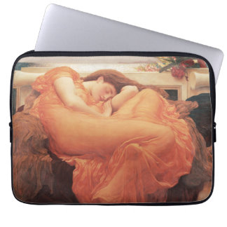 Frederic Lord Leighton Flaming June Square Art Laptop Sleeve