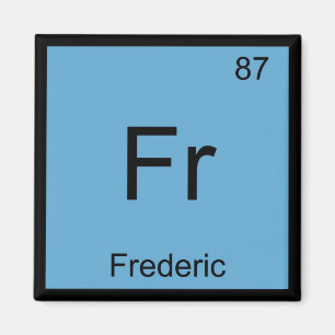 Frederic Name Chemistry Element Periodic Table Magnet