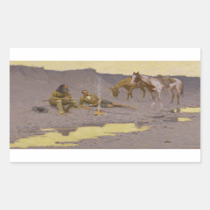 Frederic Remington - A New Year on the Cimarron Sticker