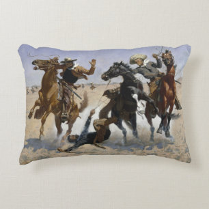 Frederic Remington - Aiding a Comrade Accent Pillow