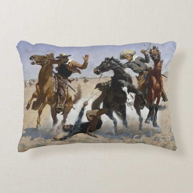 Frederic Remington - Aiding a Comrade Accent Pillow (Front)