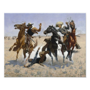 Frederic Remington - Aiding a Comrade Photo Print