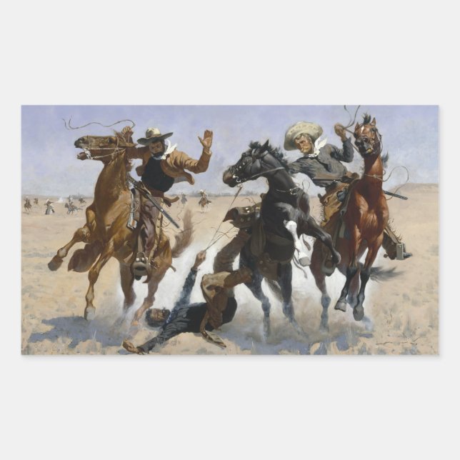 Frederic Remington - Aiding a Comrade Sticker (Front)