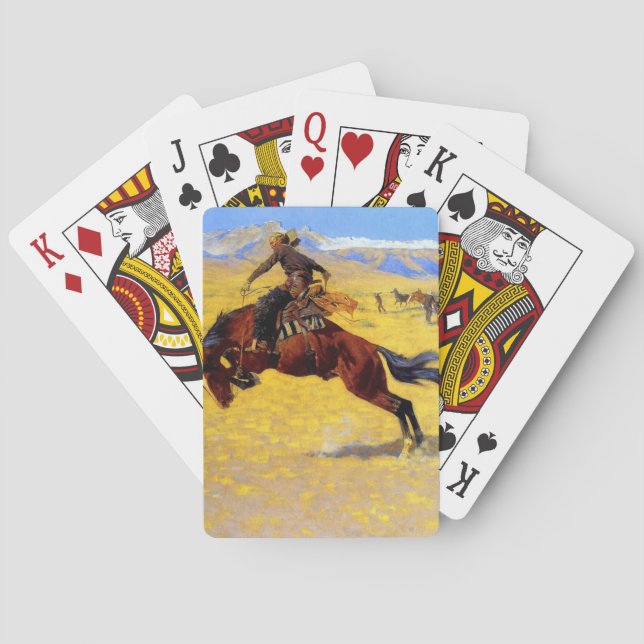 Frederic Remington Art “A Cold Morning on the Rang Playing Cards (Back)