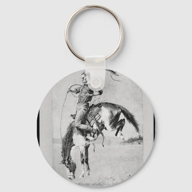 Frederic Remington Bucking Horse Key Chain (Front)