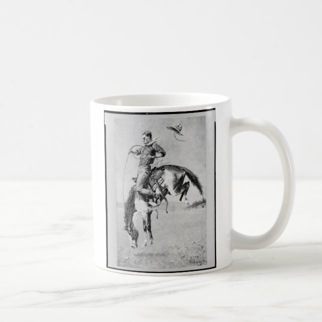 Frederic Remington Cowboy On Bronco Coffee Mug (Right)
