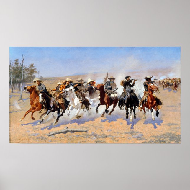 Frederic Remington Dash for the Timber Poster (Front)
