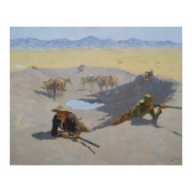 Frederic Remington - Fight for the Waterhole