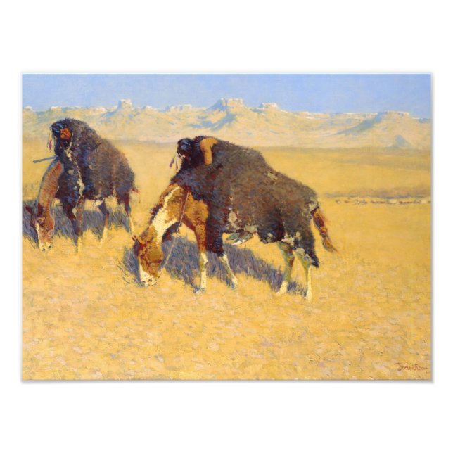 Frederic Remington - Indians Simulating Buffalo Photo Print (Front)