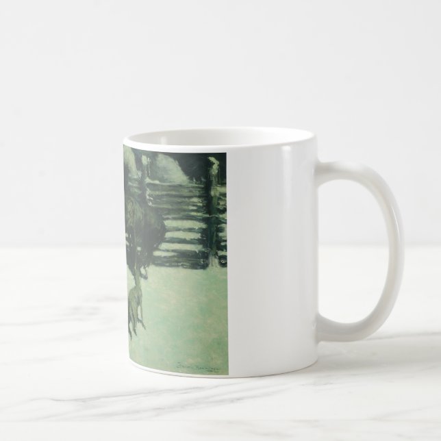 Frederic Remington - The Call for Help Coffee Mug (Right)