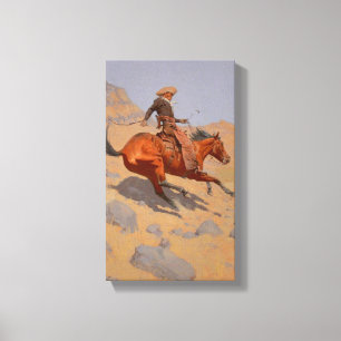 Frederic Remington - The Cowboy Canvas Print
