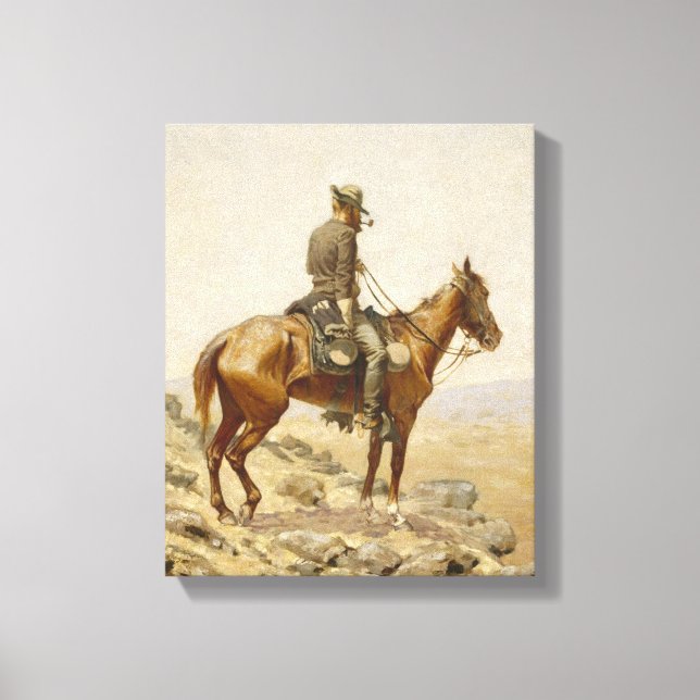 Frederic Remington - The Lookout Canvas Print (Front)