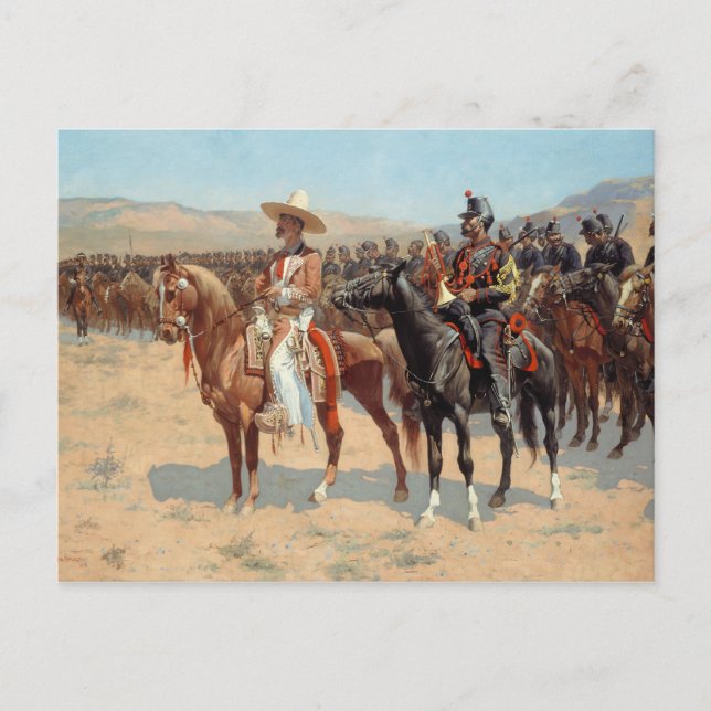 Frederic Remington - The Mexican Major Postcard (Front)