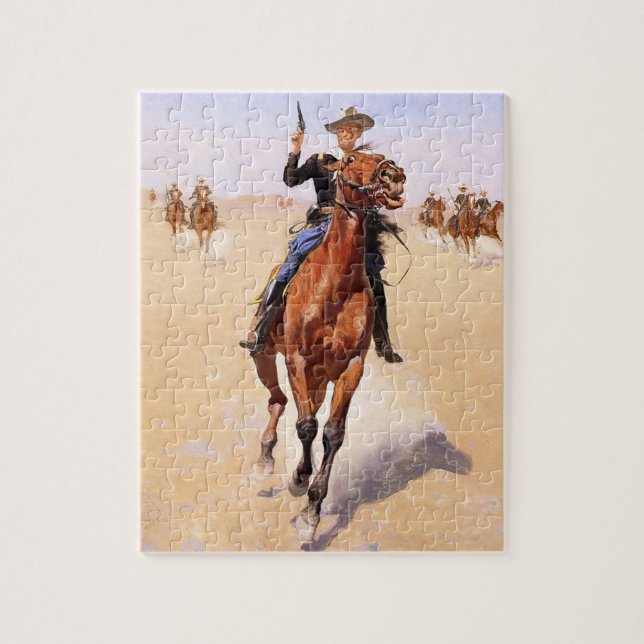 Frederic Remington The Trooper Jigsaw Puzzle (Vertical)