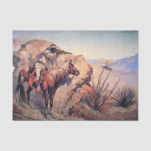 Frederic Remington Western Art “Apache Ambush” Tissue Paper