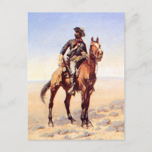 Frederic Remington Western Art “Black Cavalryman” Postcard