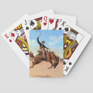 Frederic Remington Western Art “Bronco Buster” Playing Cards