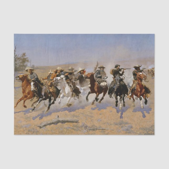 Frederic Remington Western Art “Dash For The Timbe Tissue Paper (Front)
