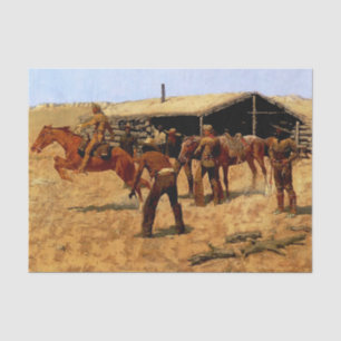 Frederic Remington Western Art “Pony Express” Tissue Paper