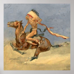 Frederic Remington Western Art “Pony War Dance” Poster