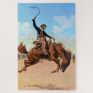 Frederic Remington Western Art “The Buck Jumper” Jigsaw Puzzle