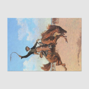 Frederic Remington Western Art “The Buck Jumper” Tissue Paper